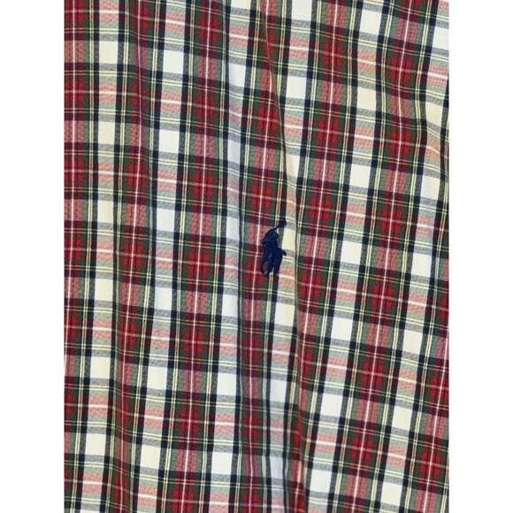 Ralph Lauren Classic Fit Plaid Button Down Shirt Men’s XLT Tall Long Red Green - Picture 3 of 5